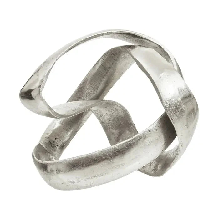 Marteli Decorative Silver Knot Sculpture Accessories
