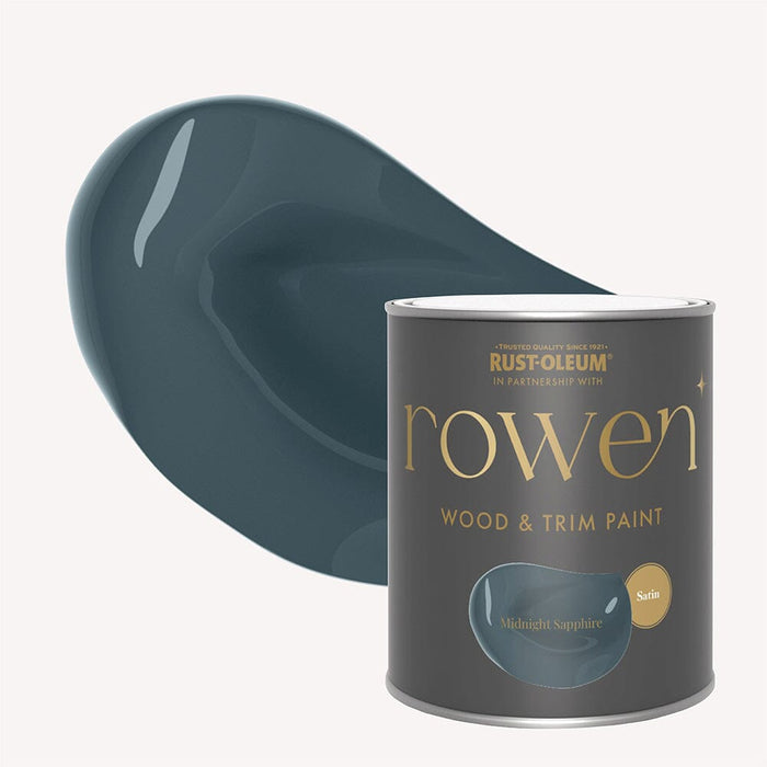 Midnight Sapphire Deep Blue Satin Wood & Trim Paint - 750ml Home Improvement