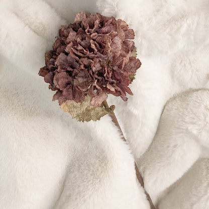 Mocha Faux Hydrangea Single Stem Floral Accessories