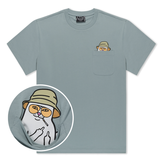 RIPNDIP Nermal S Thompson Pocket Tee (Silver Blue)