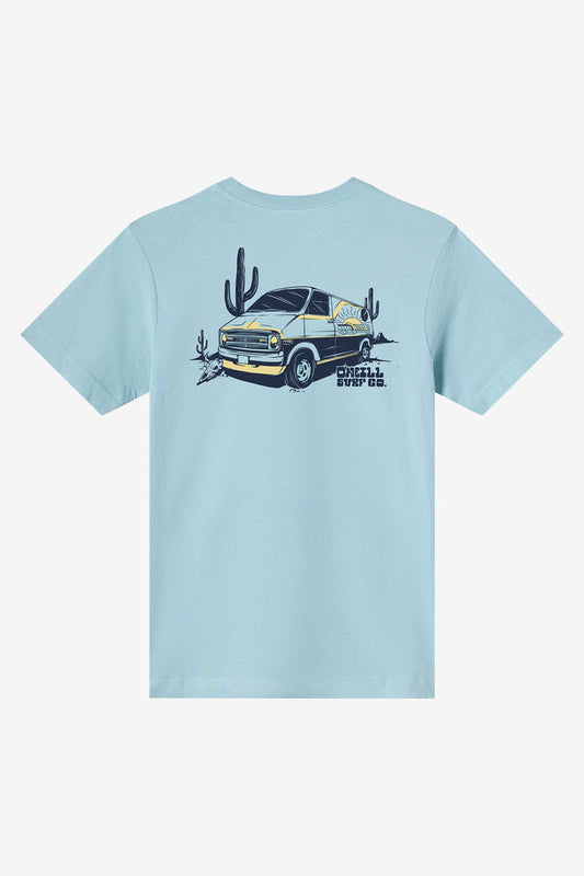 O'Neill Boys' De La Cruzer Tee Apparel O'Neill Stone Blue Youth Small