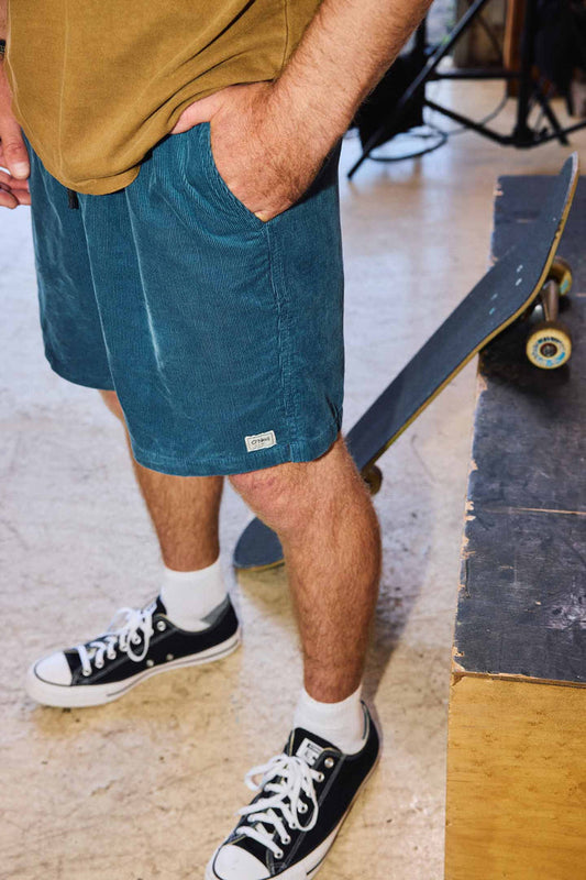 Oneill Men's O'Riginals Cord Elastic Waist 18" Shorts Apparel O'Neill Blue Fusion-BFU Small