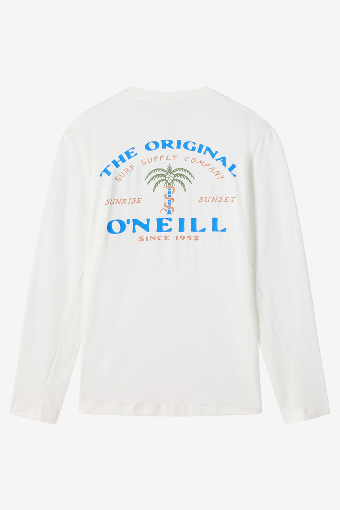 O'Neill Men's Surf Supply UPF Standard Fit Long Sleeve Tee Apparel O'Neill White Small