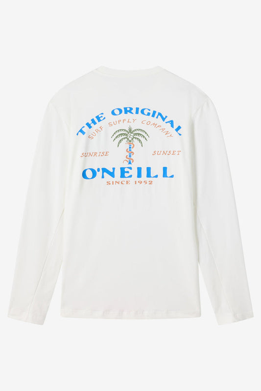O'Neill Men's Surf Supply UPF Standard Fit Long Sleeve Tee Apparel O'Neill White Small