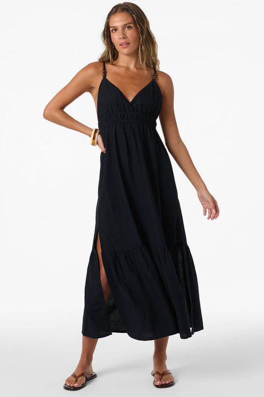 O'Neill Women's Julez Solid Midi Dress Apparel O'Neill Black XSmall