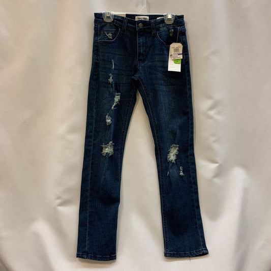 Pants: Destroyed Leg/Knee Skinny Jeans