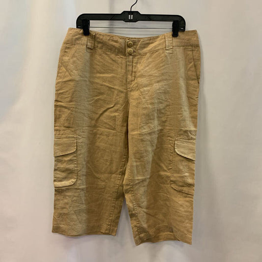 Pants: Linen Cargo Cropped Capris