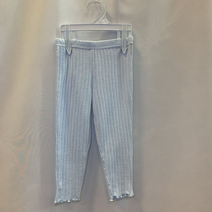 Pants: Ribbed Ruffle Ankle