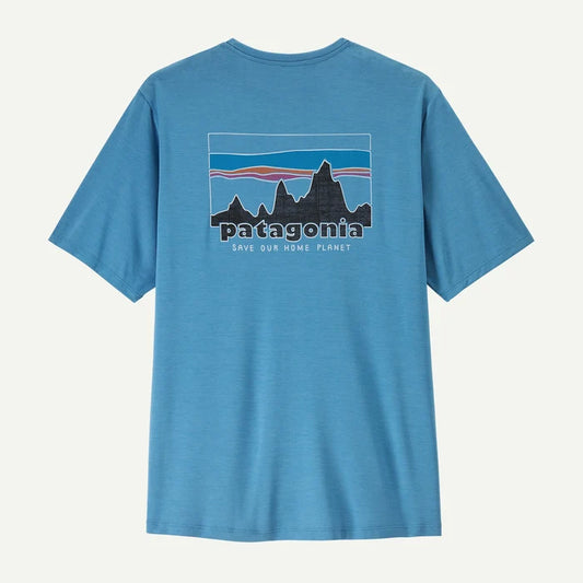 Patagonia Men's Capilene Cool Daily Shirt - '73 Skyline Apparel Patagonia Shore Blue/Light Shore Blue X-Dye-SHRX Small