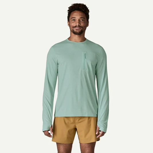 Patagonia Men's Long-Sleeved Capilene Cool Sun Shirt Apparel Patagonia Thermal Blue/Thin Ice X-Dye-TBIX Small