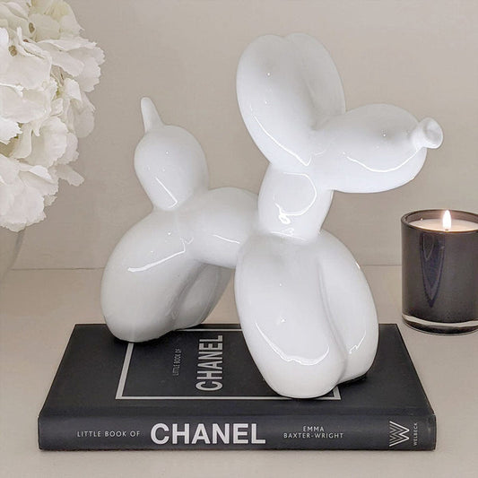 Patrice Cream Standing Balloon Dog Ornament Accessories