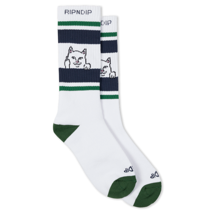 RIPNDIP Peeking Nermal Socks (Green / Slate)