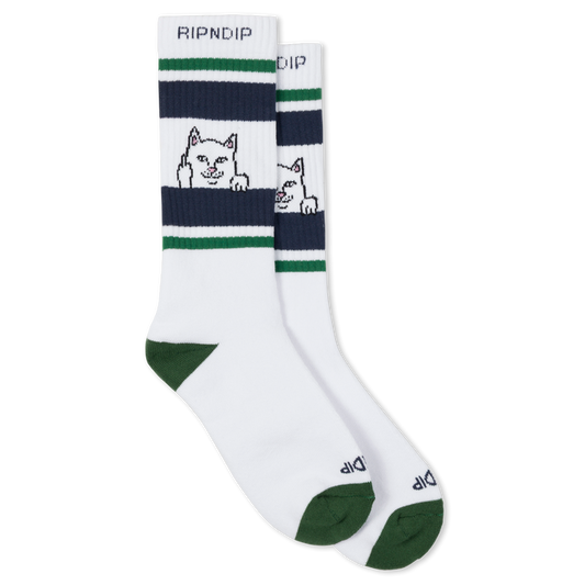 RIPNDIP Peeking Nermal Socks (Green / Slate)