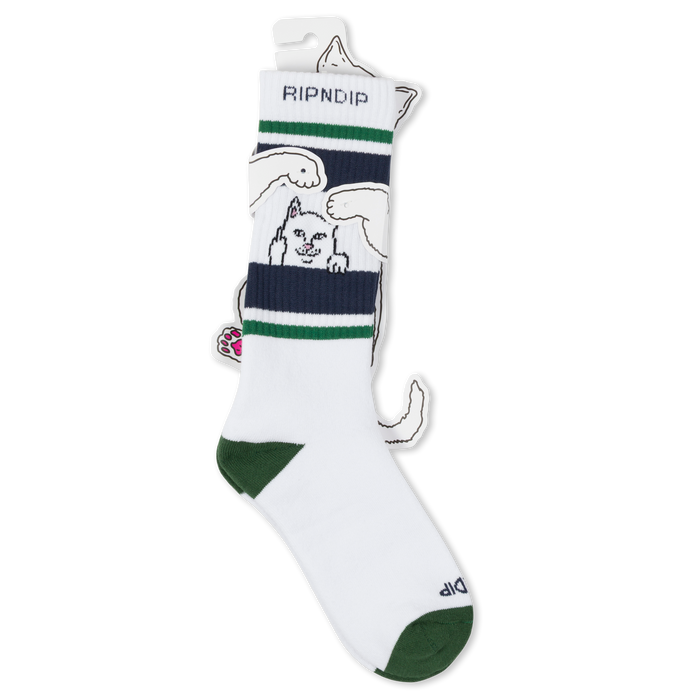 RIPNDIP Peeking Nermal Socks (Green / Slate)