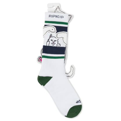RIPNDIP Peeking Nermal Socks (Green / Slate)
