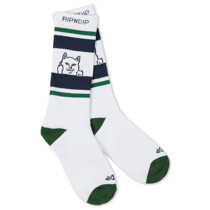 RIPNDIP Peeking Nermal Socks (Green / Slate)