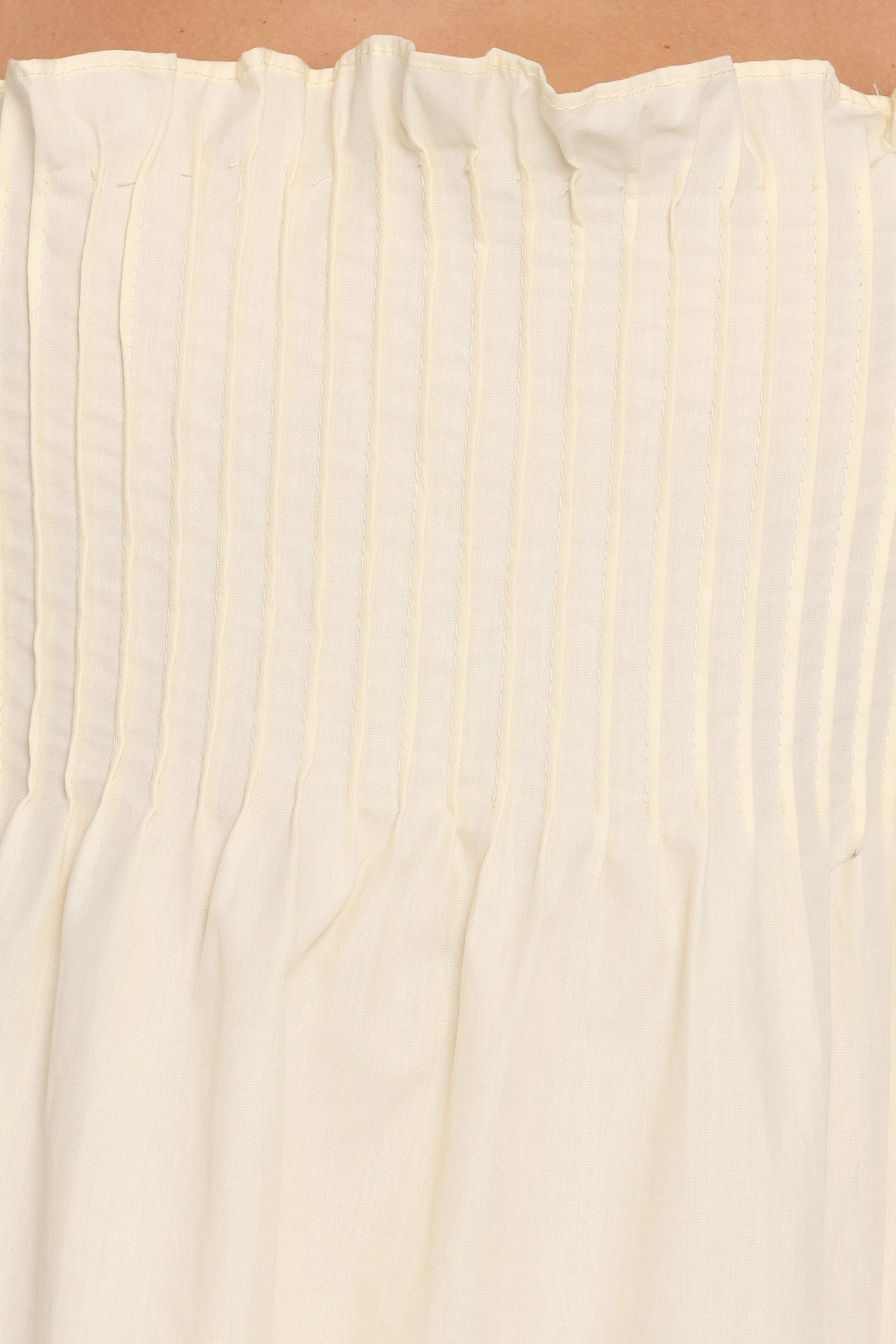 Carson Pleated Top - Butter Yellow