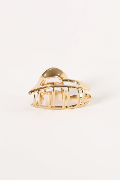 Amore Heart Hair Clip - Gold