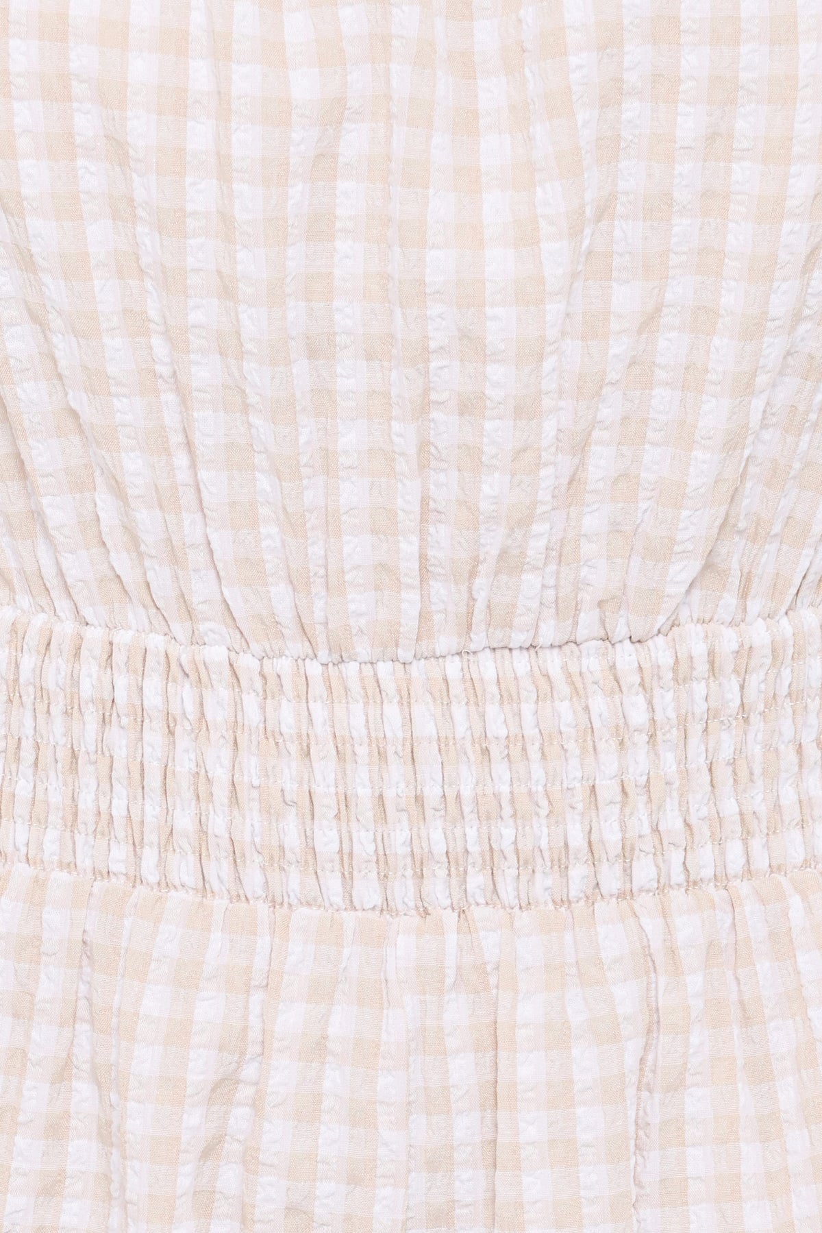 Felicity Romper - Beige Gingham