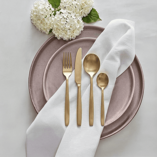 Pharaoh Gold Finish 16 Piece Cutlery Set Accessories