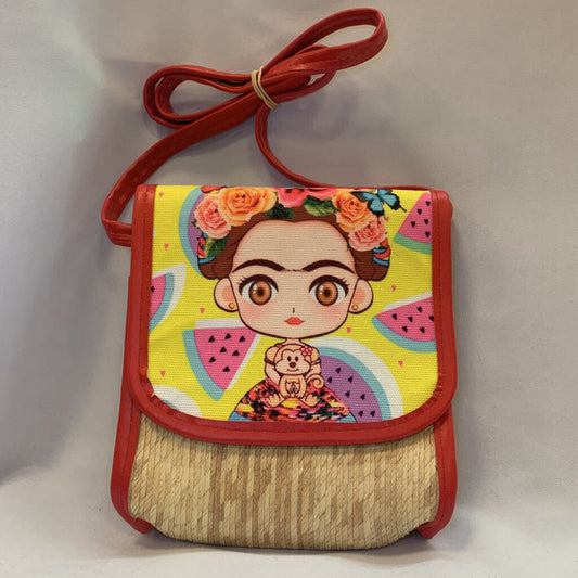 Purse: Frida Kahlo Envelope Jute Bag