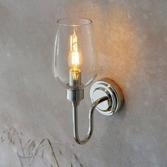 Ridgeton Nickel & Glass Wall Light Lighting