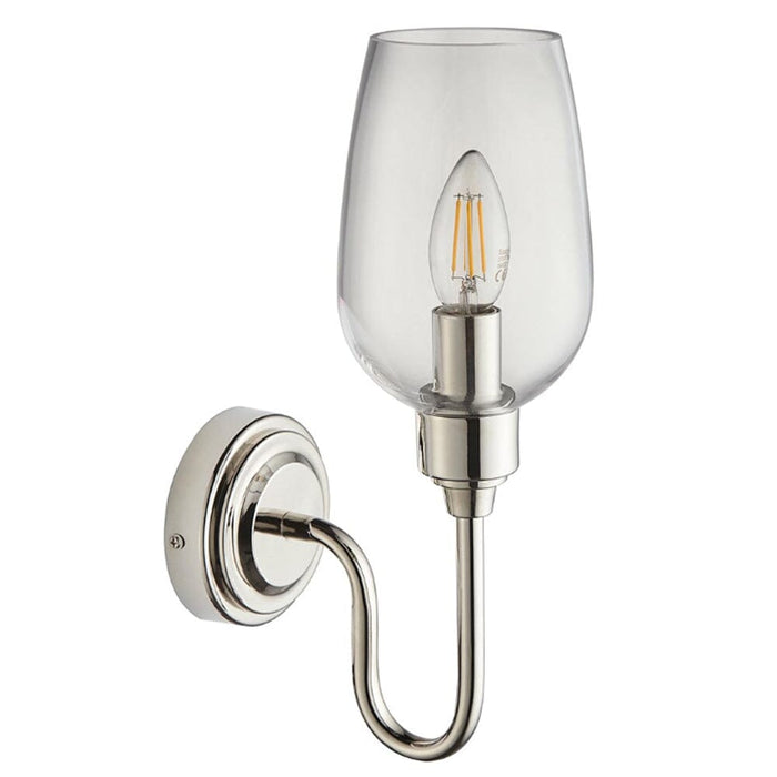 Ridgeton Nickel & Glass Wall Light Lighting