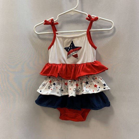 Romper: Sleeveless Patriotic