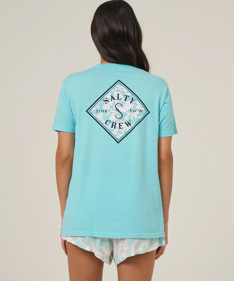Salty Crew Women's Tippet Boyfriend Tee Apparel Salty Crew Aquamarine XSmall