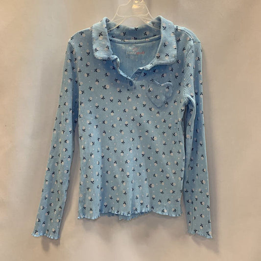 Shirt: Collared Flowers Long Sleeve