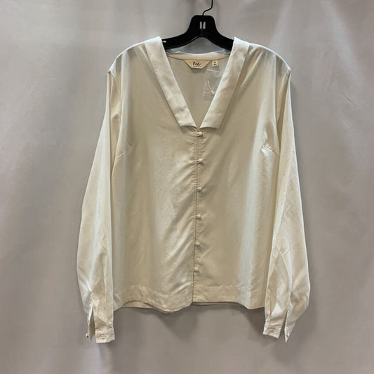 Shirt: Drape Long Sleeve with Notched Collar