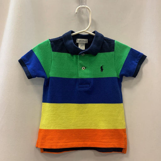 Shirt: Short Sleeve Striped Polo