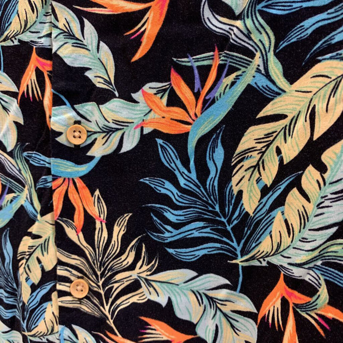 Shirt: Short Sleeve Tropical Leaves