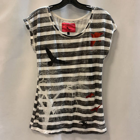 Shirt: Striped with Crows Tree