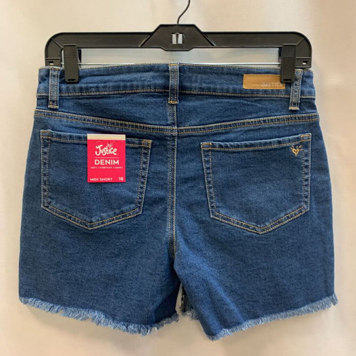 Shorts: Denim Midi Sequin Front