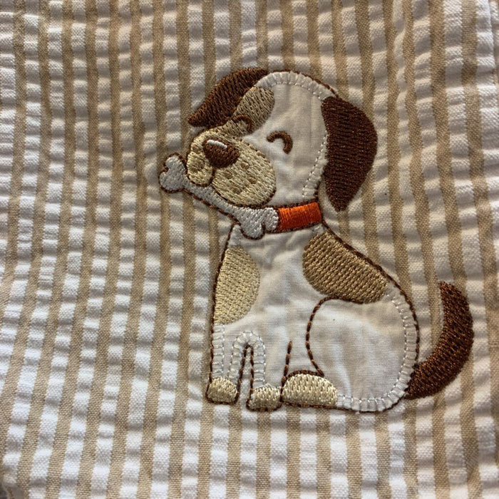 Shorts: Overalls Striped Dog
