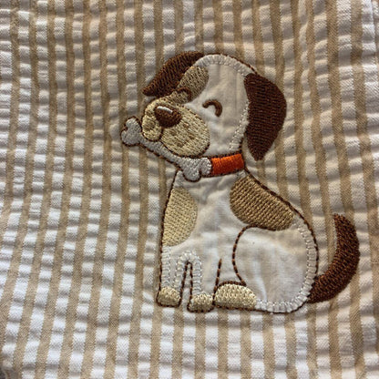 Shorts: Overalls Striped Dog