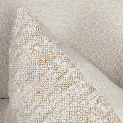 Solace Natural Woven Textured Bolster Cushion - 60x40cm Textiles