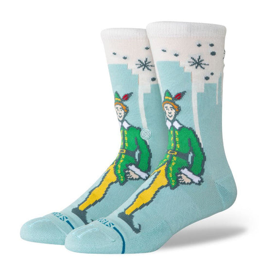 Stance Big City Elf Crew Socks Apparel Stance Ice Blue Medium