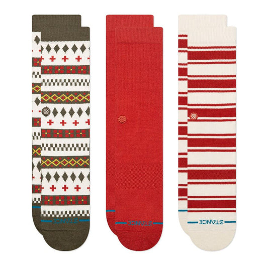 Stance Cabin Days 3 Pack Crew Socks Apparel Stance Multi Medium