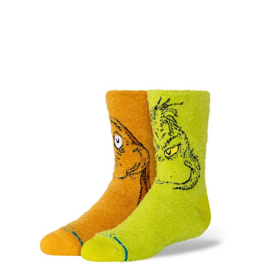 Stance Kids' Grinch and Max Crew Socks Apparel Stance Green Youth Medium