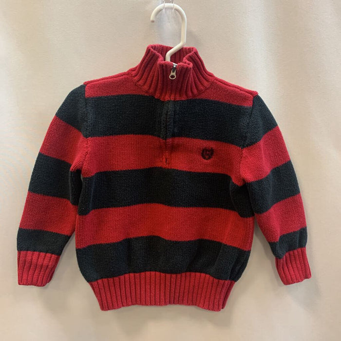 Sweater Pullover Quarter Zip Knit Stripes