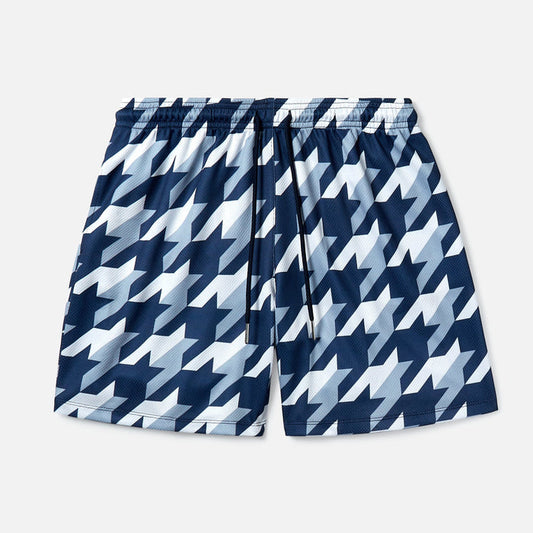 The Drip Shop Kids' Houndstooth Shorts Apparel The Drip Shop Navy Youth Small