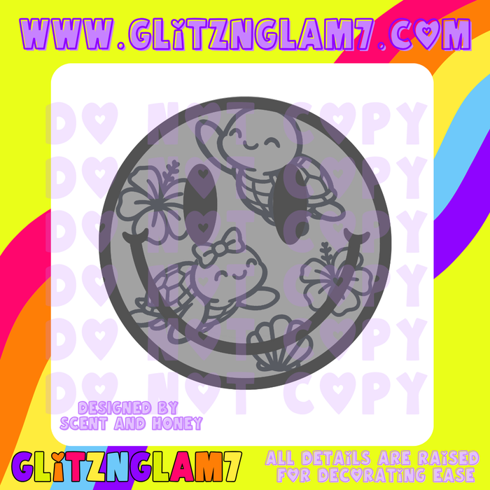Turtle Happy Face Silicone Mold