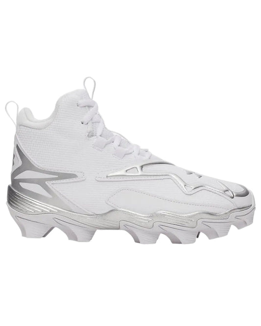 Under Armour Boys' Harper 11 RM Jr. Baseball Cleats Footwear Under Armour White-Metallic Silver-Metallic Silver-102 12