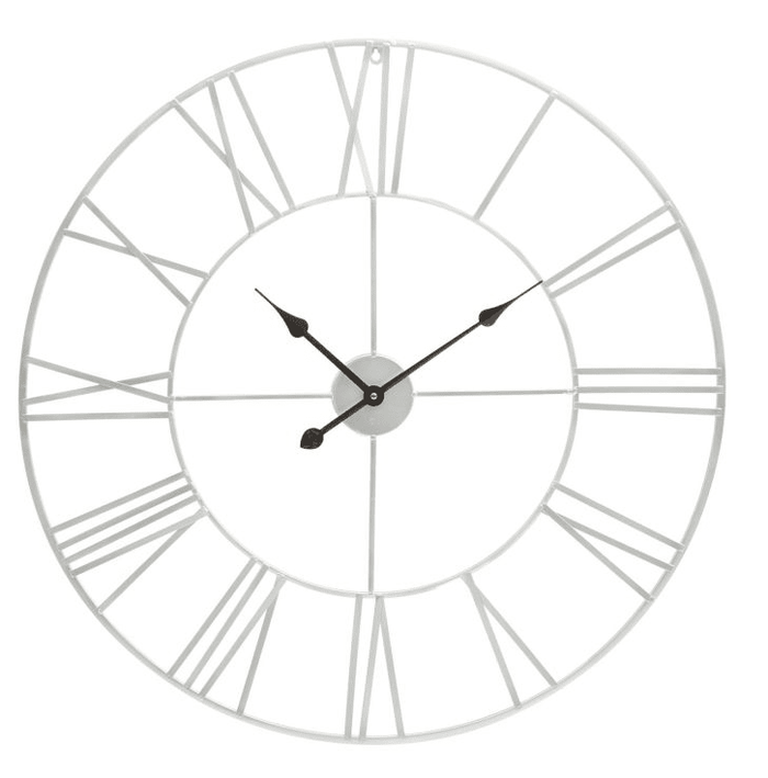 Valentina Round Silver Skeleton Clock Accessories