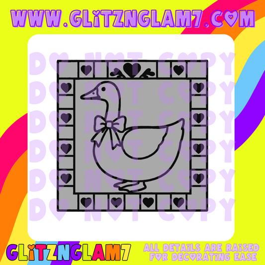 Vintage Grandma Goose Square Silicone Mold