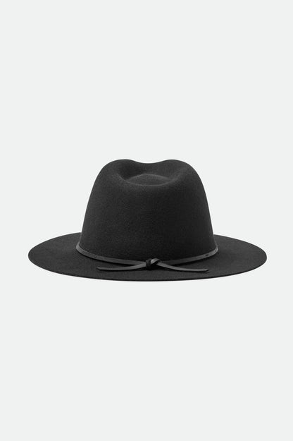 Wesley Packable Fedora - Black/Black