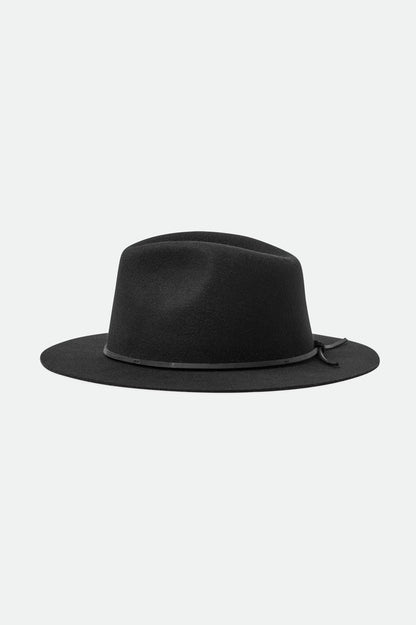Wesley Packable Fedora - Black/Black
