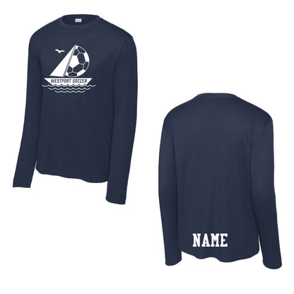 Westport Soccer Performance Long Sleeve Logowear REC SOCCER Navy Youth XS